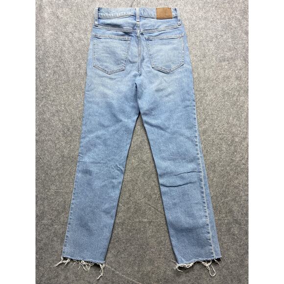 Madewell Jeans Womens 26 Light Wash The Perfect Vintage Raw Hem High Rise Ankle - Picture 15 of 16